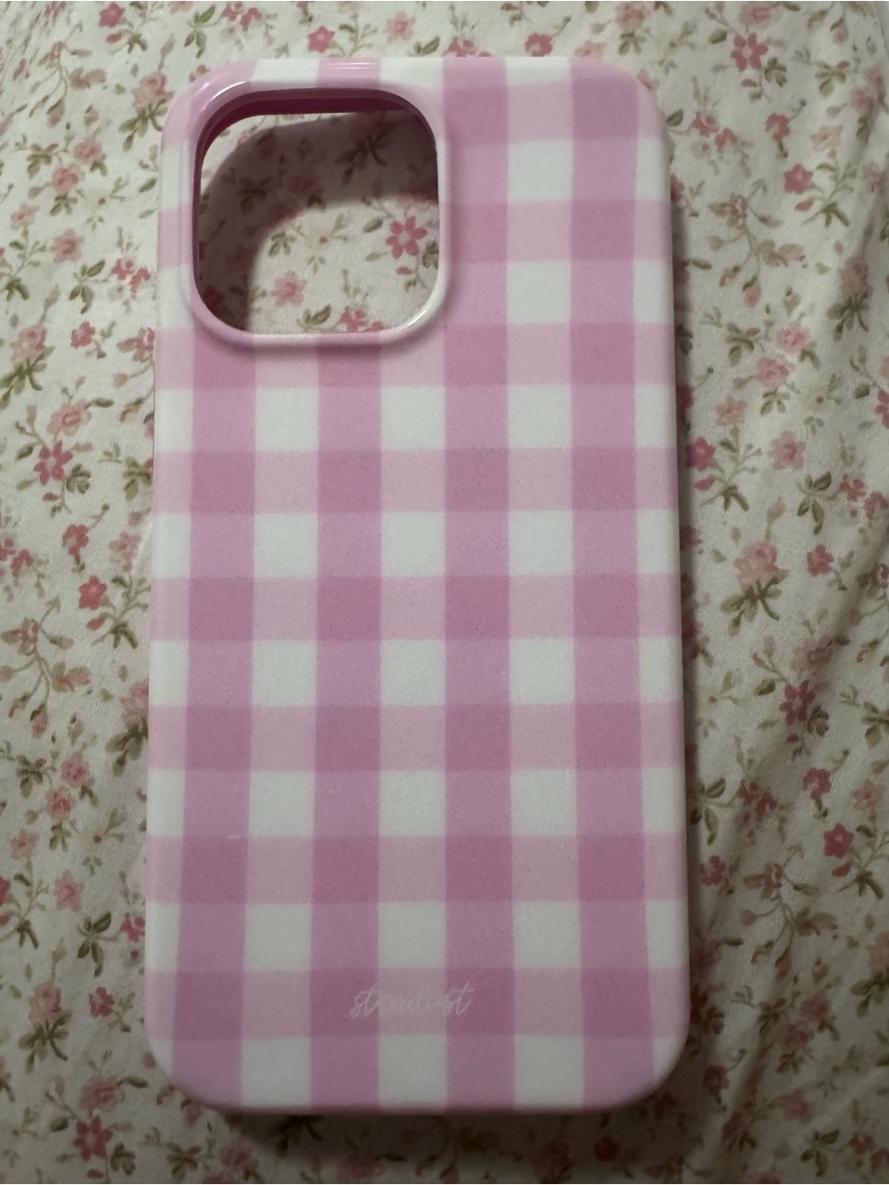 Pink Gingham Phone Case - Unbranded